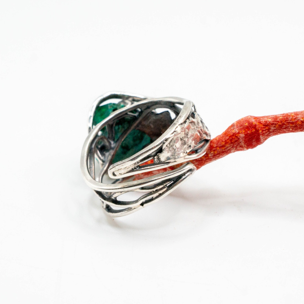 Каблучка з кристалом діоптазу — авторська робота Komarov Jewelry, Фото 9