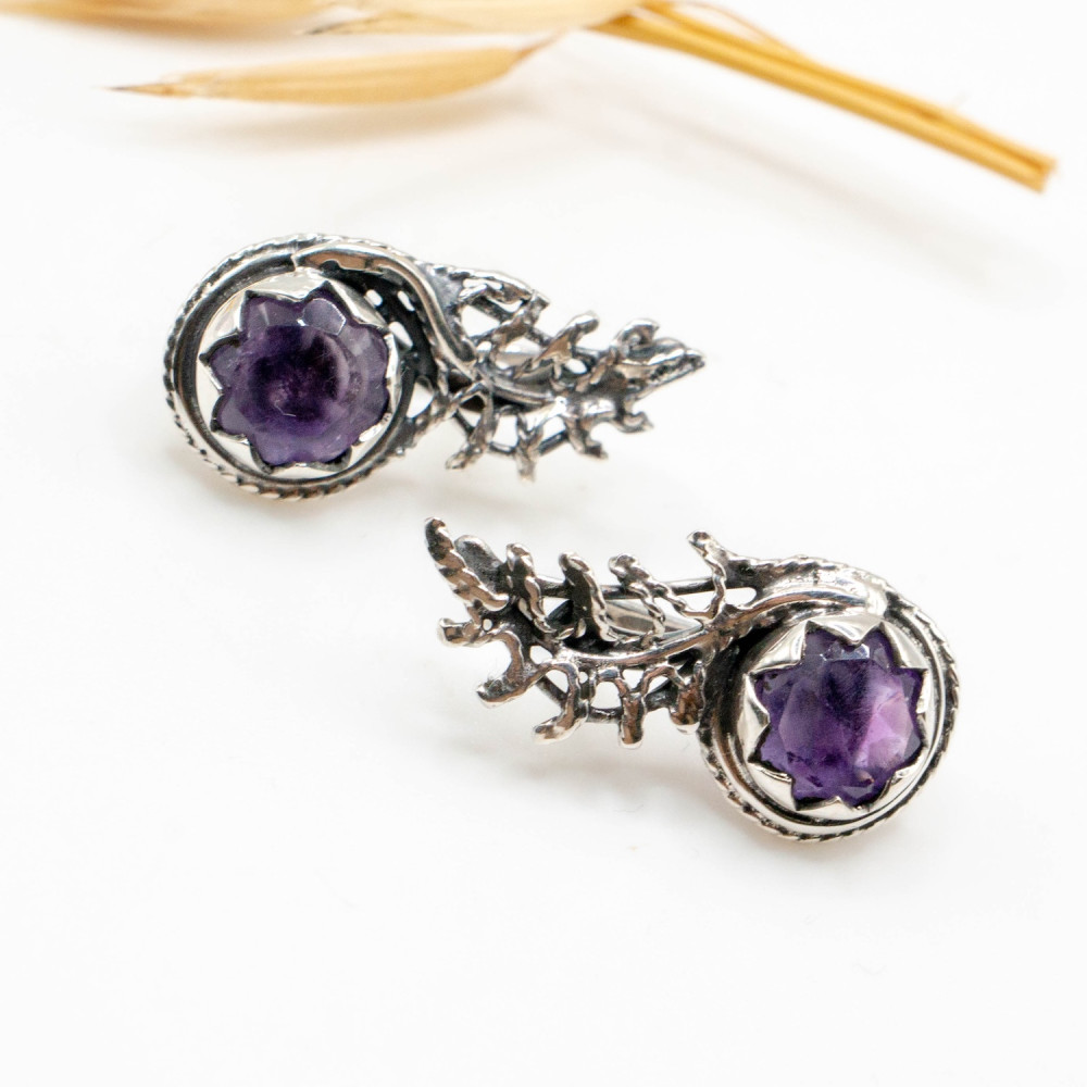 Сережки з аметистом — авторська робота Komarov Jewelry